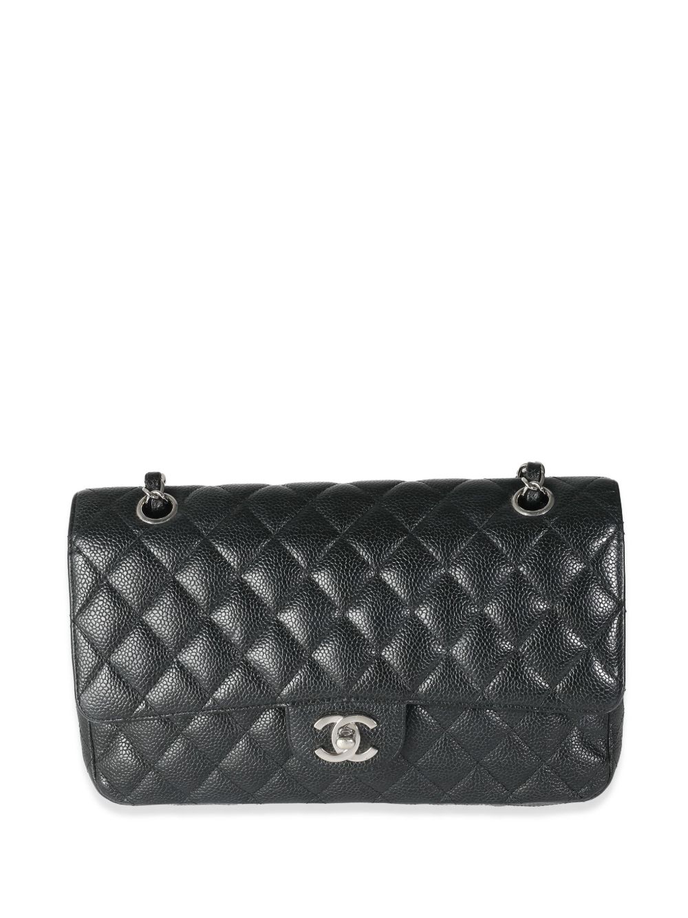 CHANEL Pre-Owned Double Flap 中号单肩包（2006-2008年典藏款） - 黑色