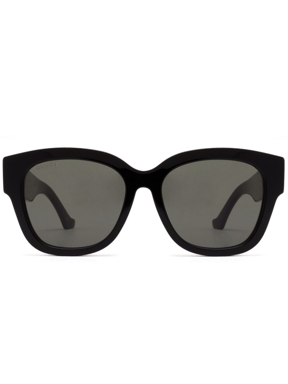 Gucci Eyewear Double G Wayfarer 镜框太阳眼镜 - 黑色