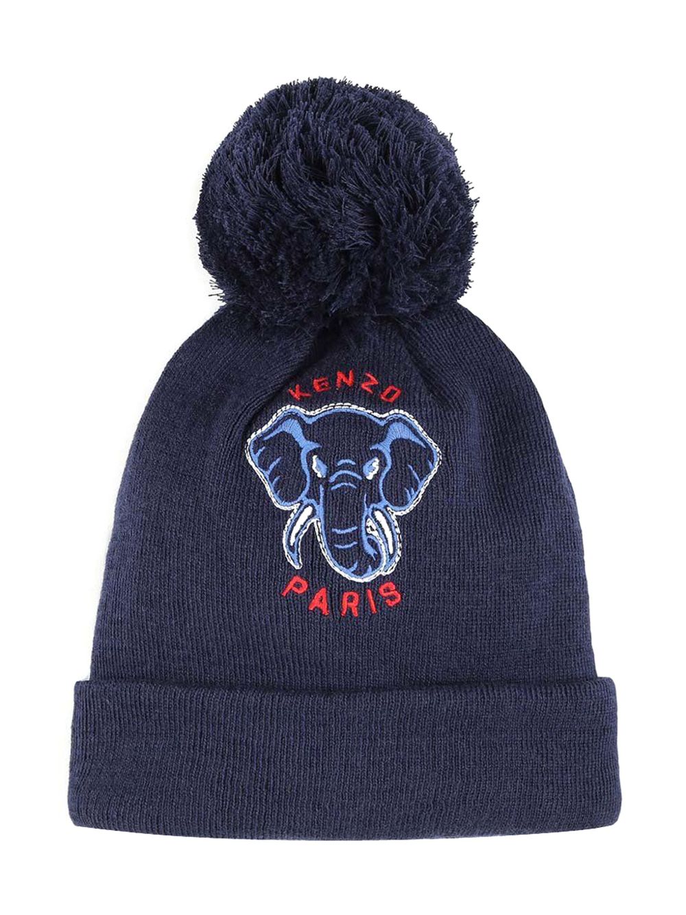 Kenzo Kids 刺绣无边软帽 - 蓝色