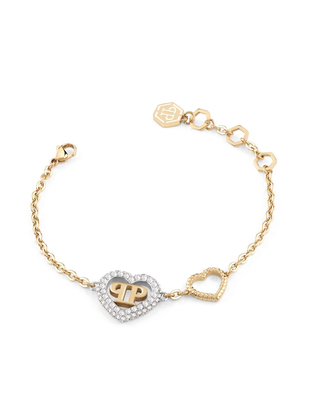 Philipp Plein Rockked Hearts 手链 - 金色