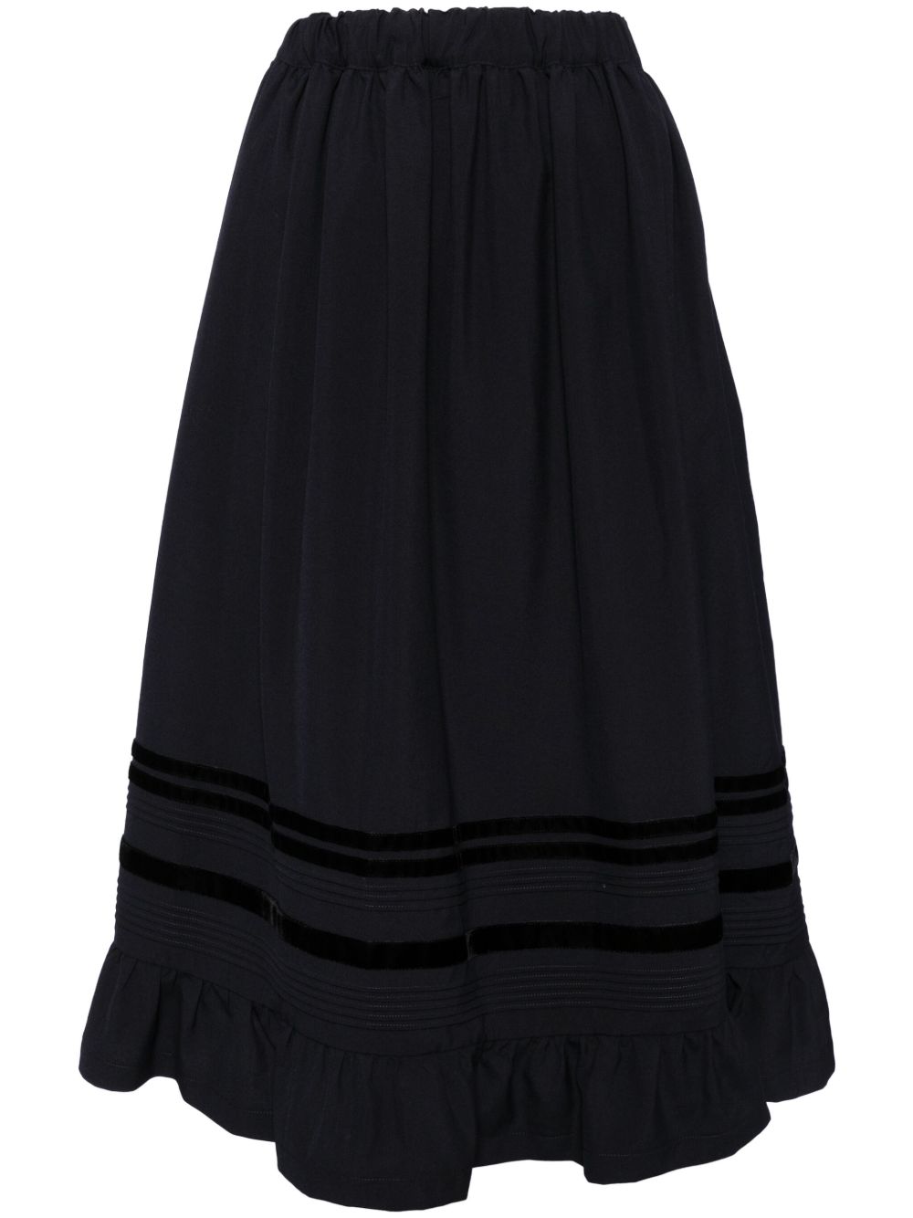 Comme Des Garçons Girl 缩褶A字半身裙 - 蓝色