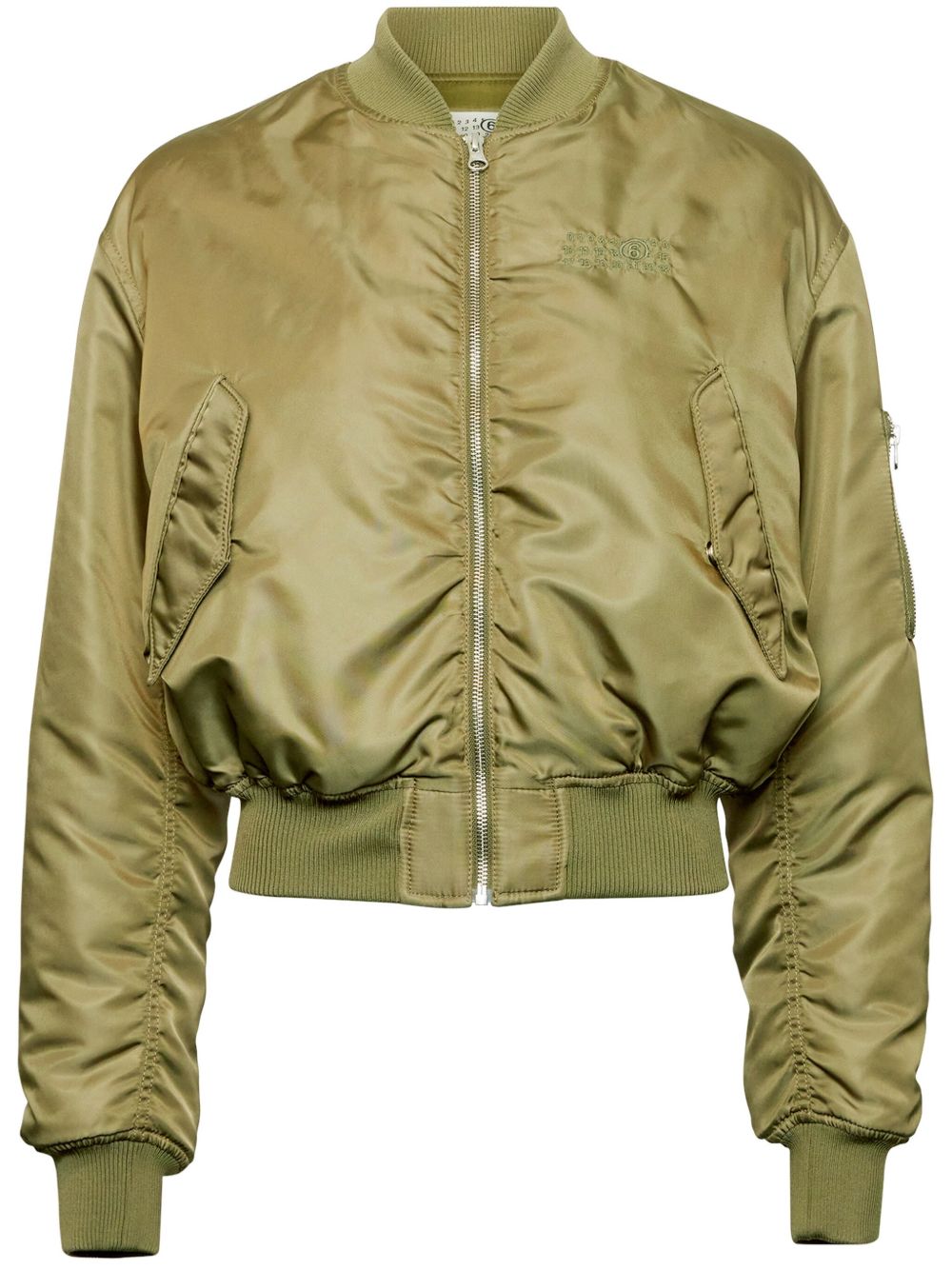 MM6 Maison Margiela logo缝线飞行员夹克 - 绿色