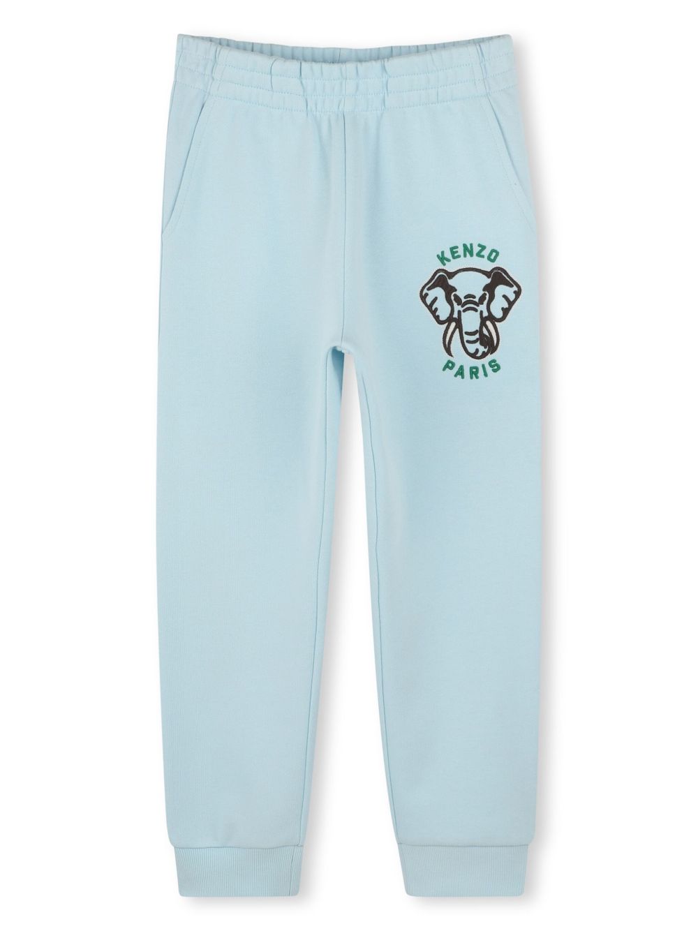 Kenzo Kids logo刺绣运动裤 - 蓝色