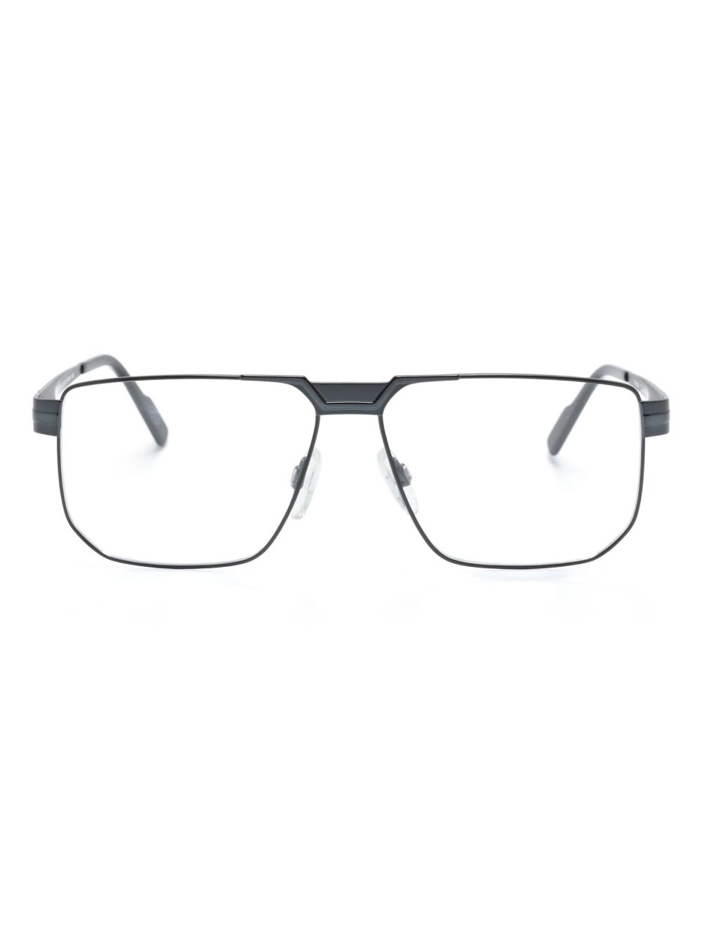 Cazal logo雕刻方形镜框太阳眼镜 - 蓝色