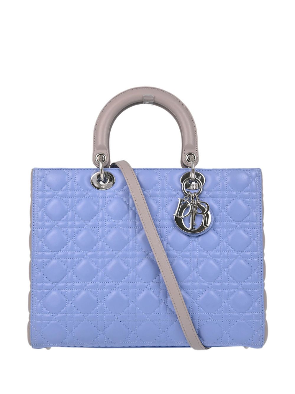 Christian Dior Pre-Owned Cannage Lady Dior 两用手提包（2014年典藏款） - 蓝色