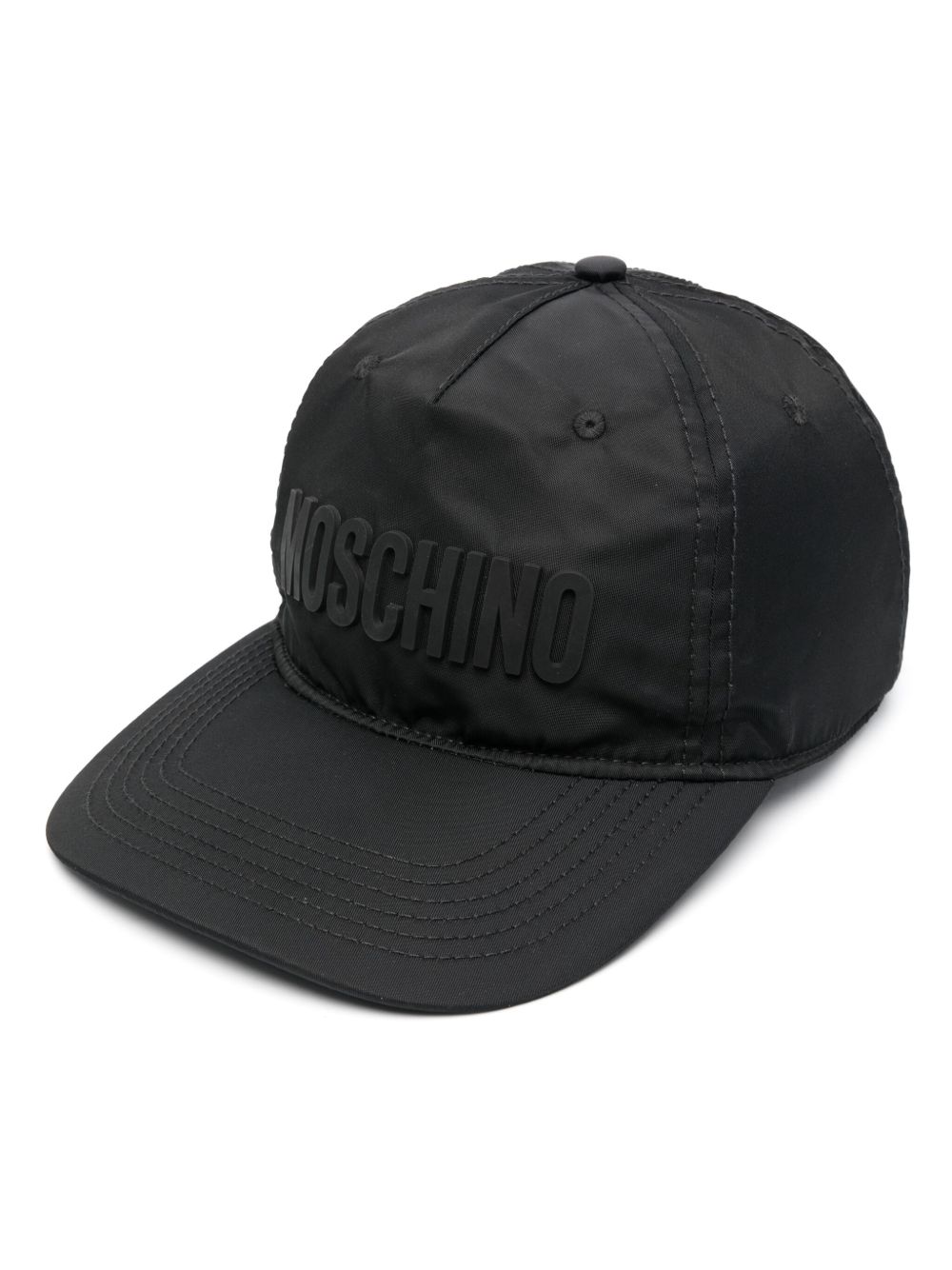 Moschino logo贴花棒球帽 - 黑色