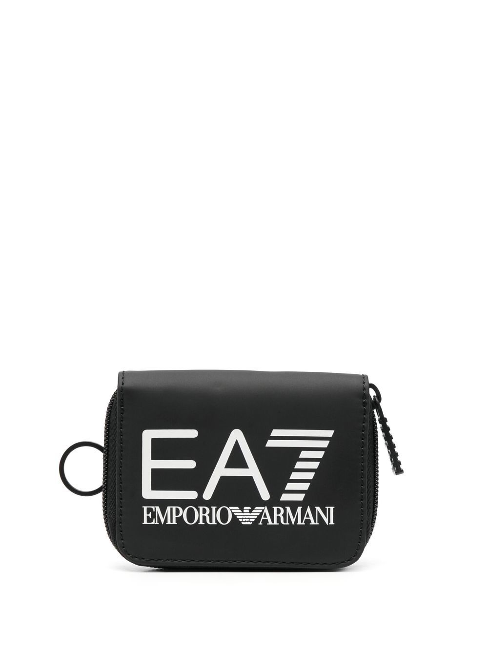 Ea7 Emporio Armani logo印花钱包 - 黑色