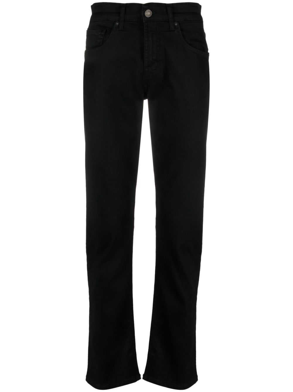 7 For All Mankind 中腰修身牛仔裤 - 黑色