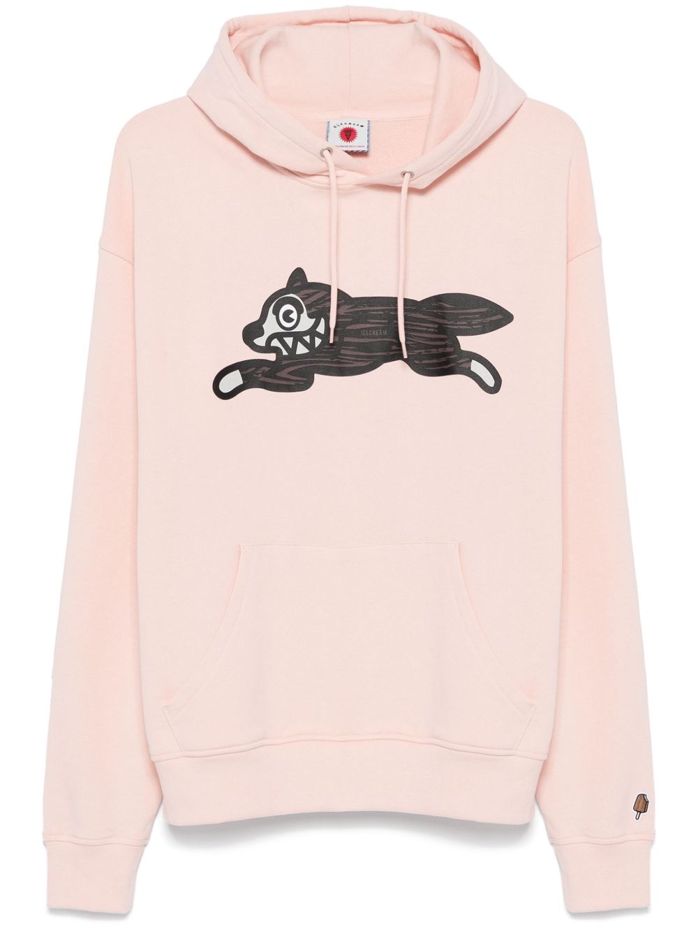 ICECREAM Woodgrain Running Dog Popover 连帽衫 - 粉色