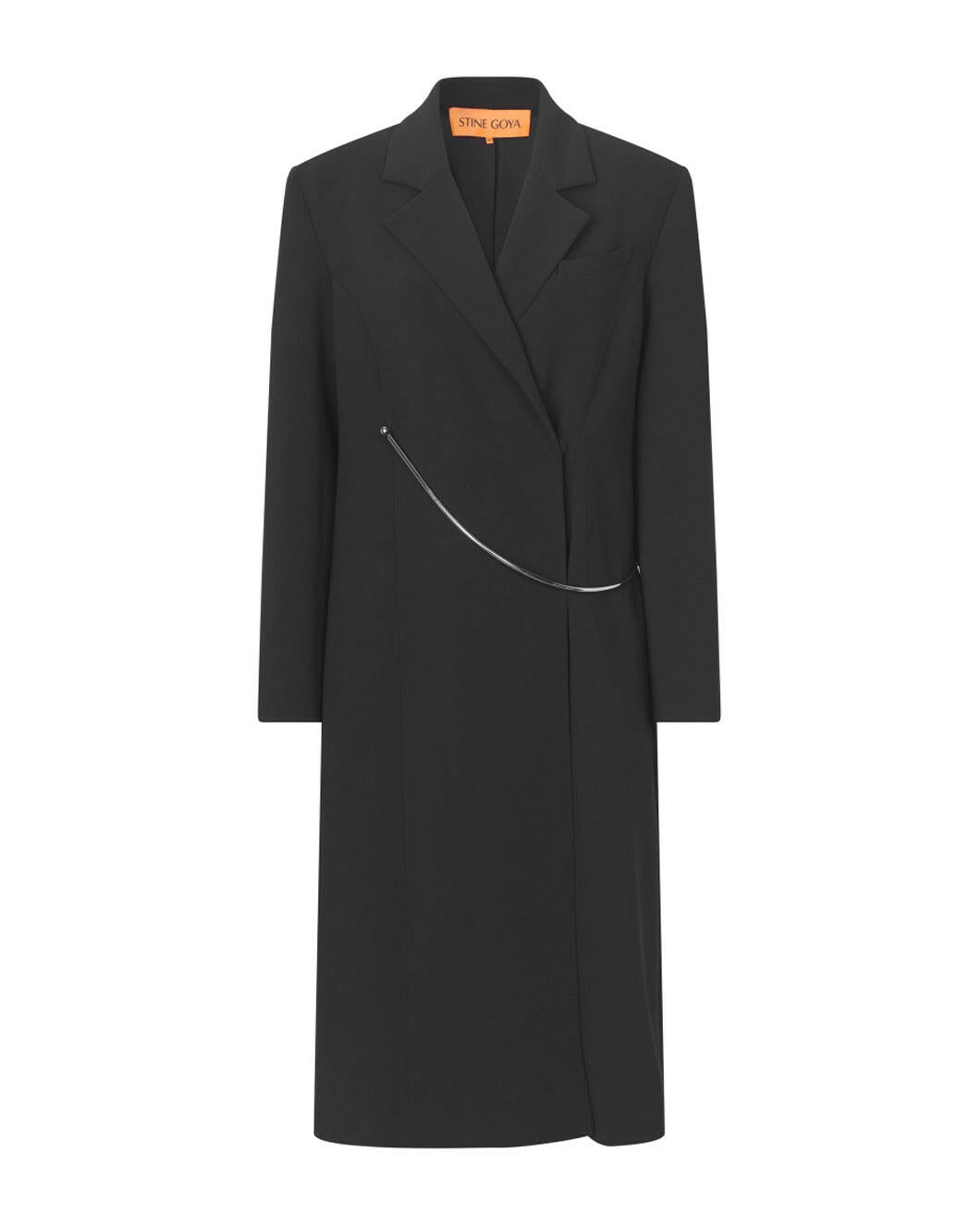 Straight Long Sleeve Coat