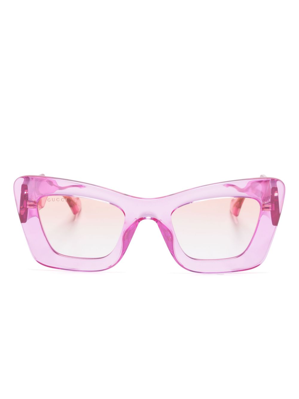 Gucci Eyewear 猫眼框太阳眼镜 - 粉色