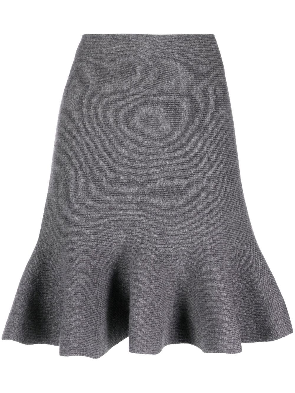 Jil Sander 羊绒羊毛混纺伞形半身裙 - 灰色