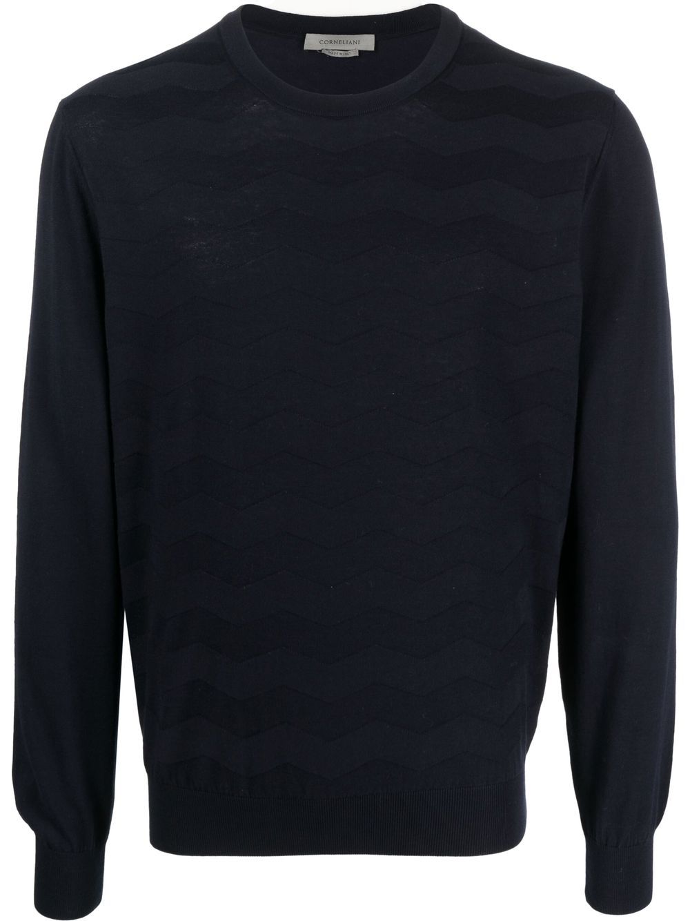 Corneliani 圆领针织毛衣 - 蓝色