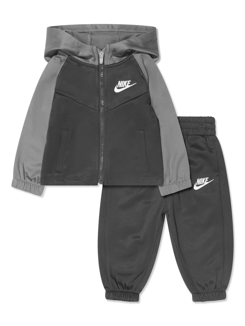 Nike Kids Lifestyle Essential logo刺绣运动套装 - 灰色