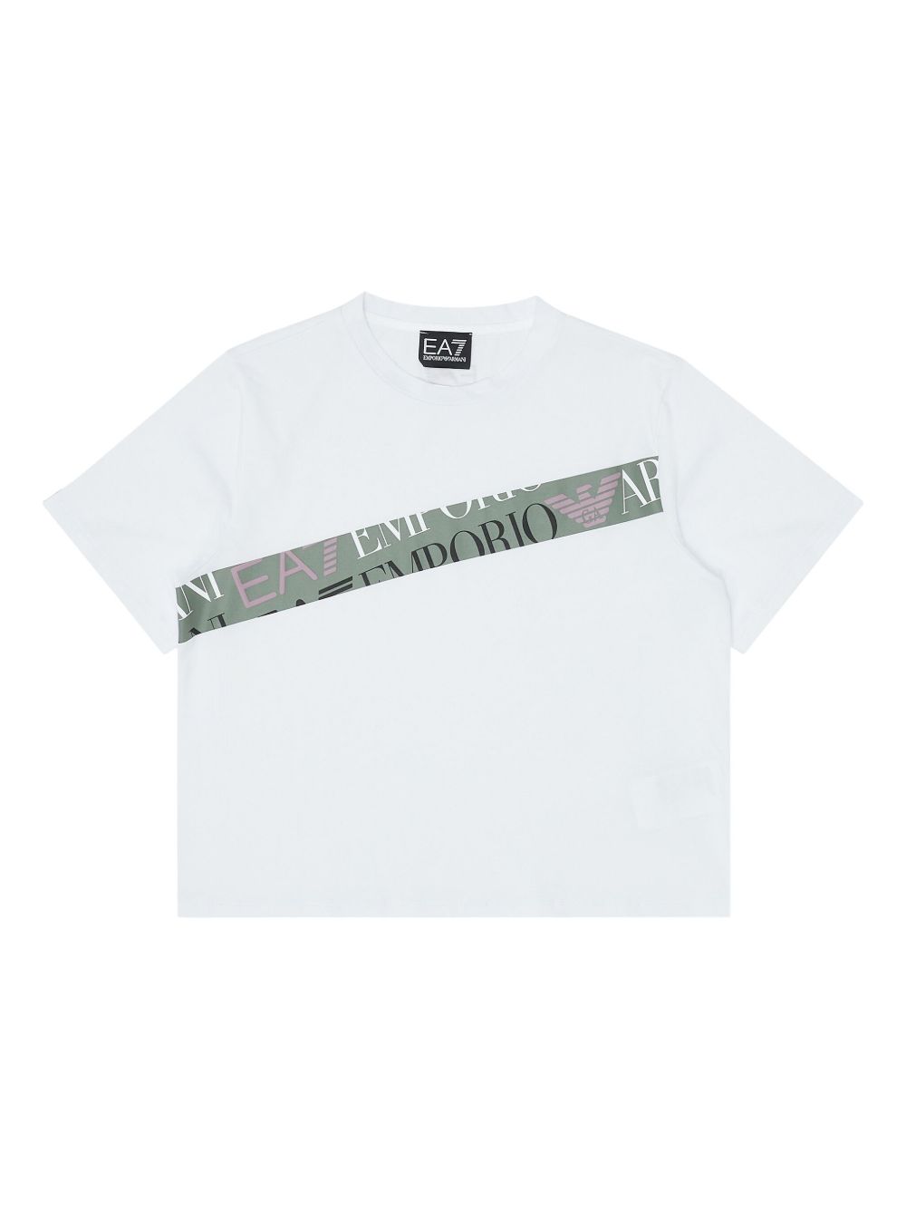 Emporio Armani Kids logo T恤 - 白色