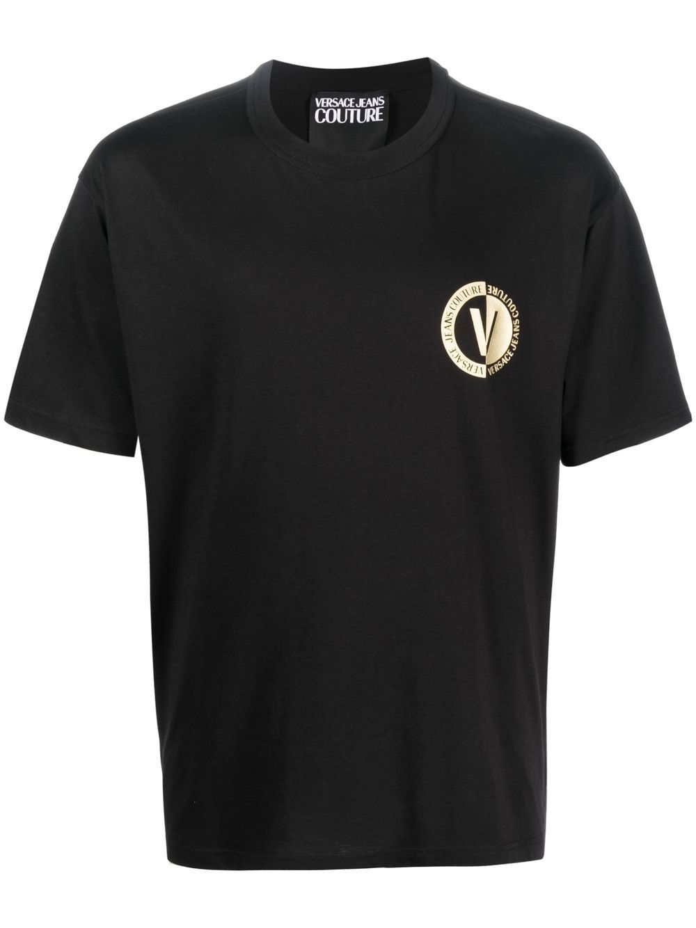 Versace Jeans Couture logo印花棉T恤 - 黑色