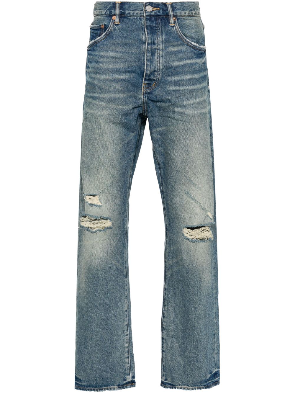 Purple Brand P011 Vintage Knee Slit 牛仔裤 - 蓝色