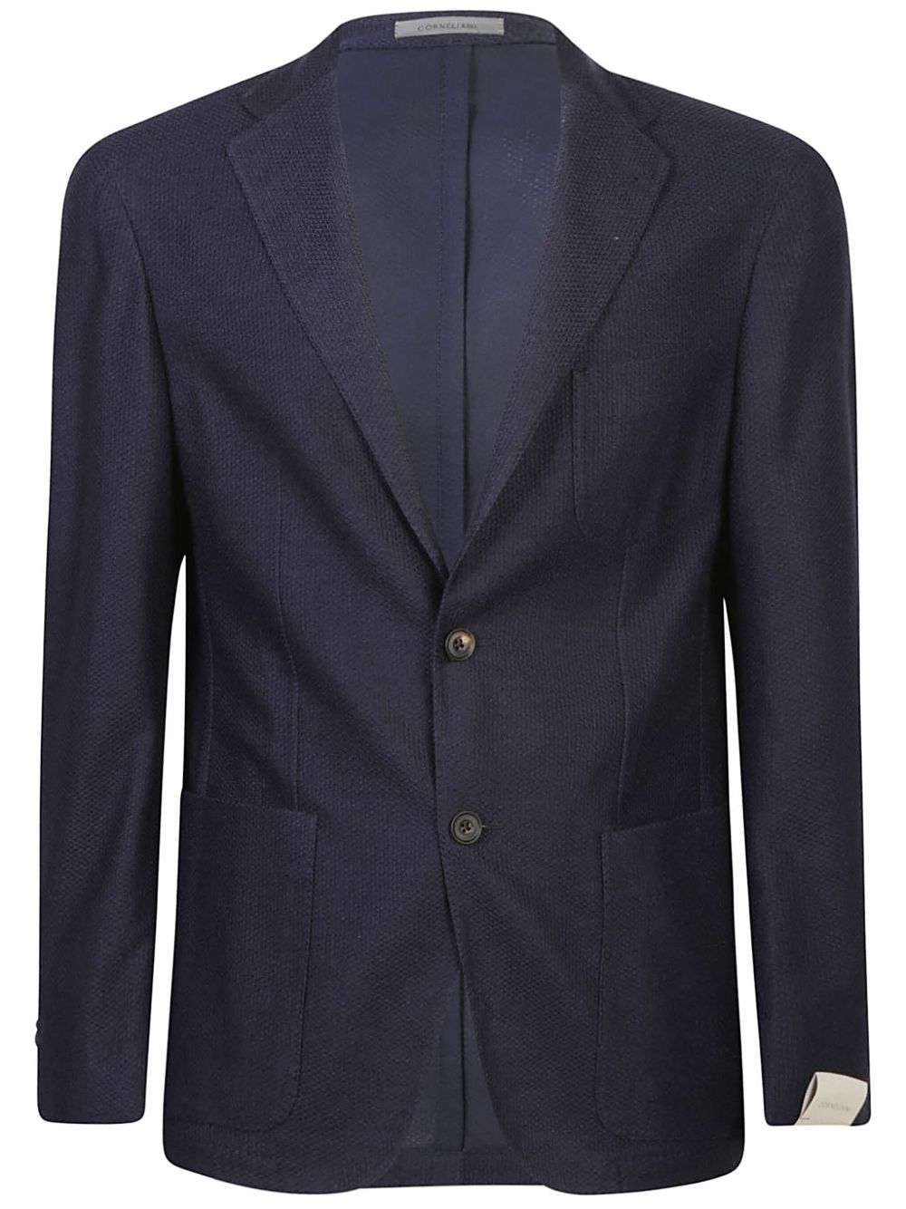 Corneliani 单排扣西装夹克 - 蓝色
