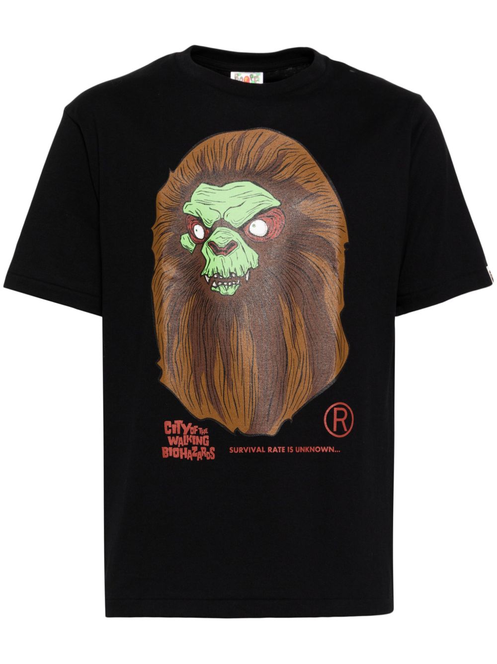 A BATHING APE® Horror Mad-Face T恤 - 黑色