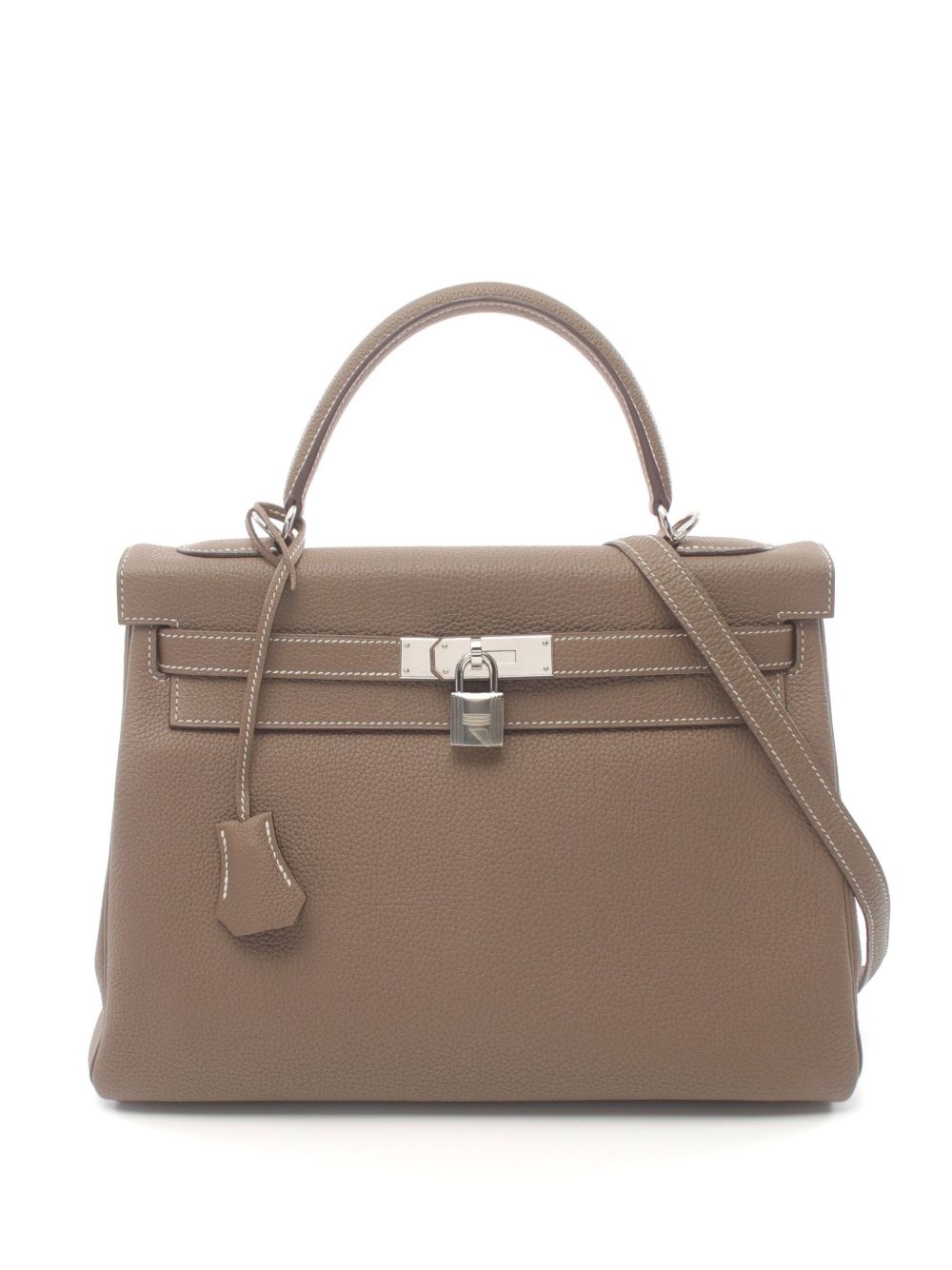 Hermès Pre-Owned Kelly 32 手提包（2020年典藏款） - 褐色