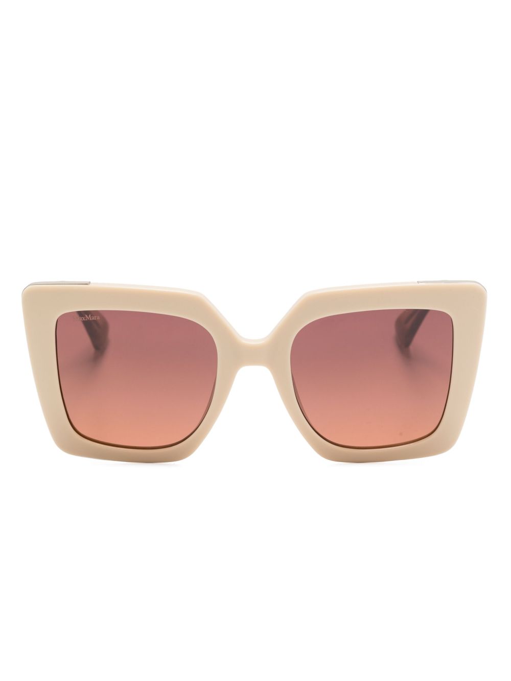 Max Mara Eyewear logo雕刻猫眼框太阳眼镜 - 绿色