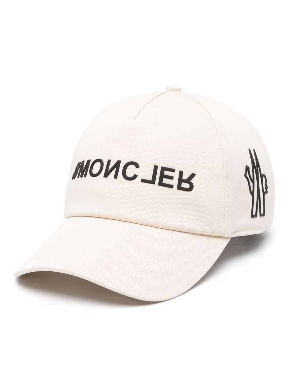 Moncler Grenoble logo贴花棉棒球帽 - 白色