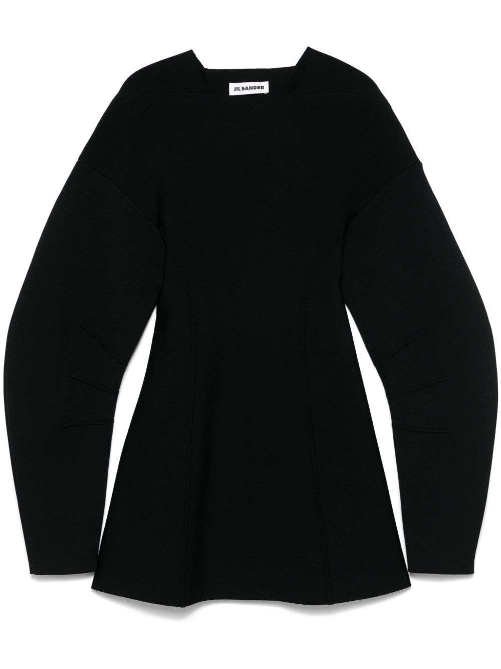 Jil Sander 滚边毛衣 - 黑色