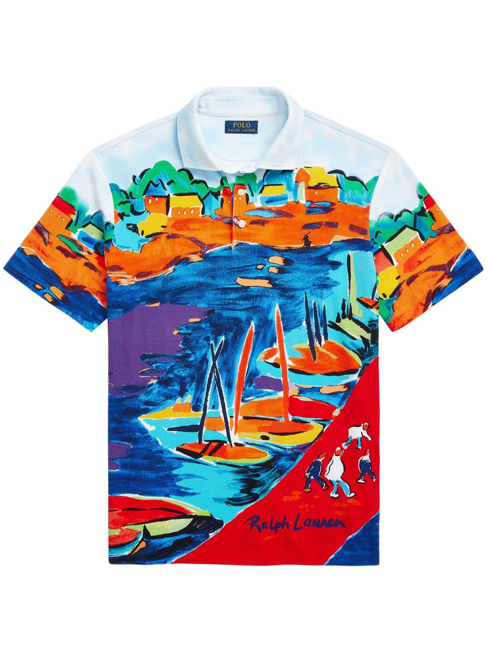 Polo Ralph Lauren Vista Sail 印花棉polo衫 - 蓝色