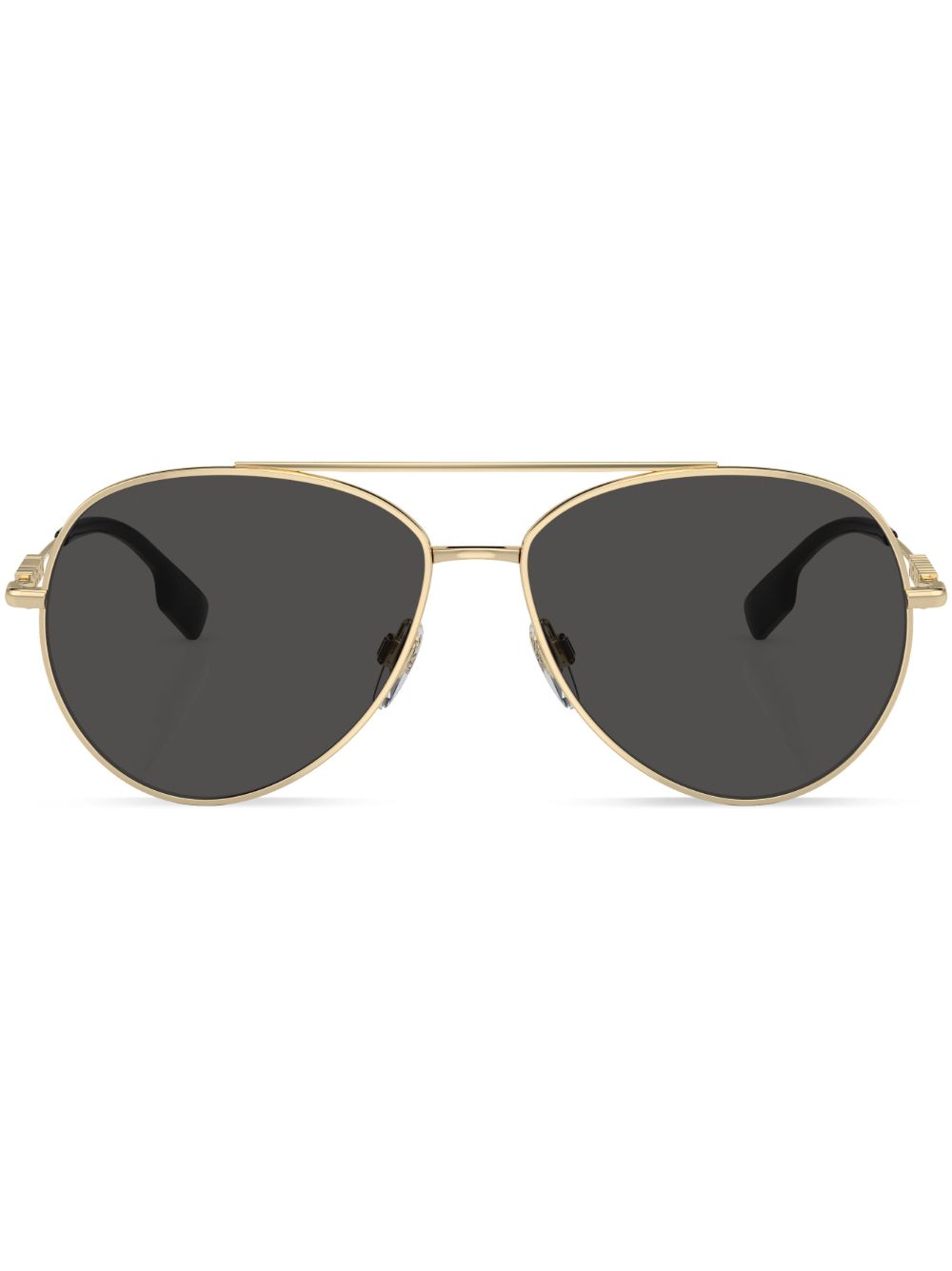 Burberry Eyewear logo标牌飞行员太阳眼镜 - 金色