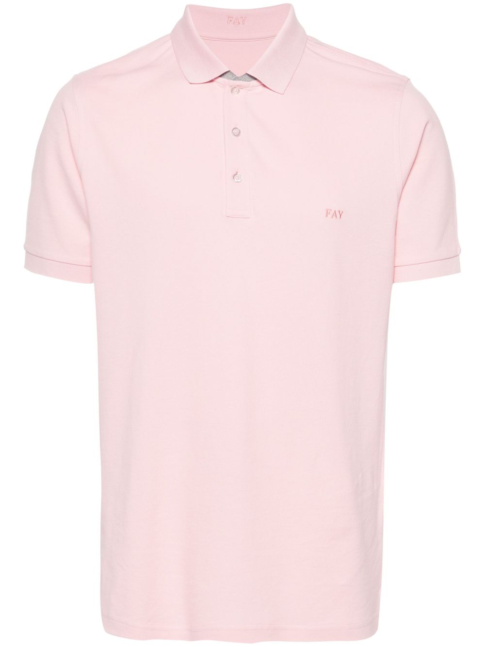 Fay logo刺绣polo衫 - 粉色