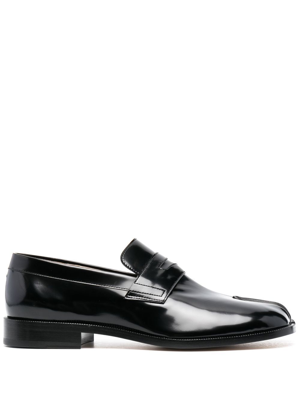 Maison Margiela Tabi 皮质乐福鞋 - 黑色