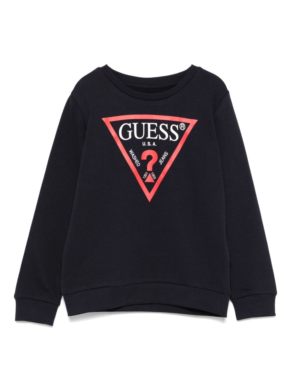 guess kids logo印花卫衣 - 蓝色