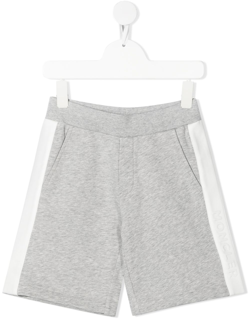 Moncler Enfant 盟可睐 Enfant 侧条纹运动短裤 - 灰色