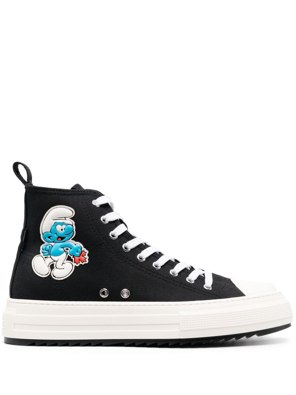 DSQUARED2 x Smurfs 棉高帮运动鞋 - 黑色