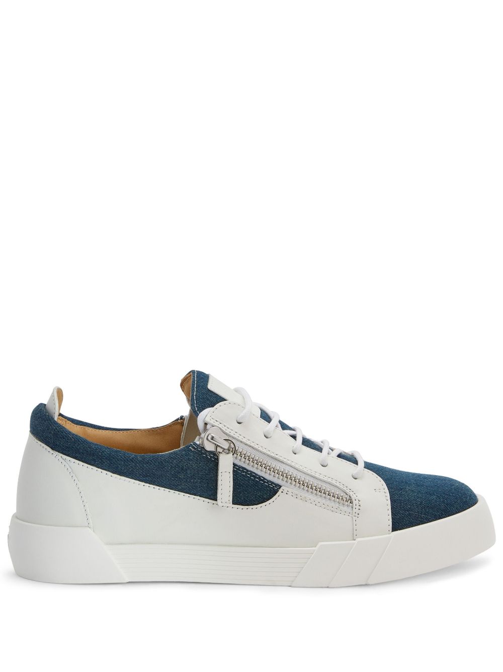 Giuseppe Zanotti Frankie 低帮牛仔运动鞋 - 白色