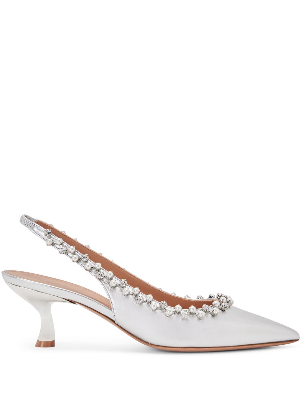 Malone Souliers Giselle 皮质低跟鞋 - 灰色