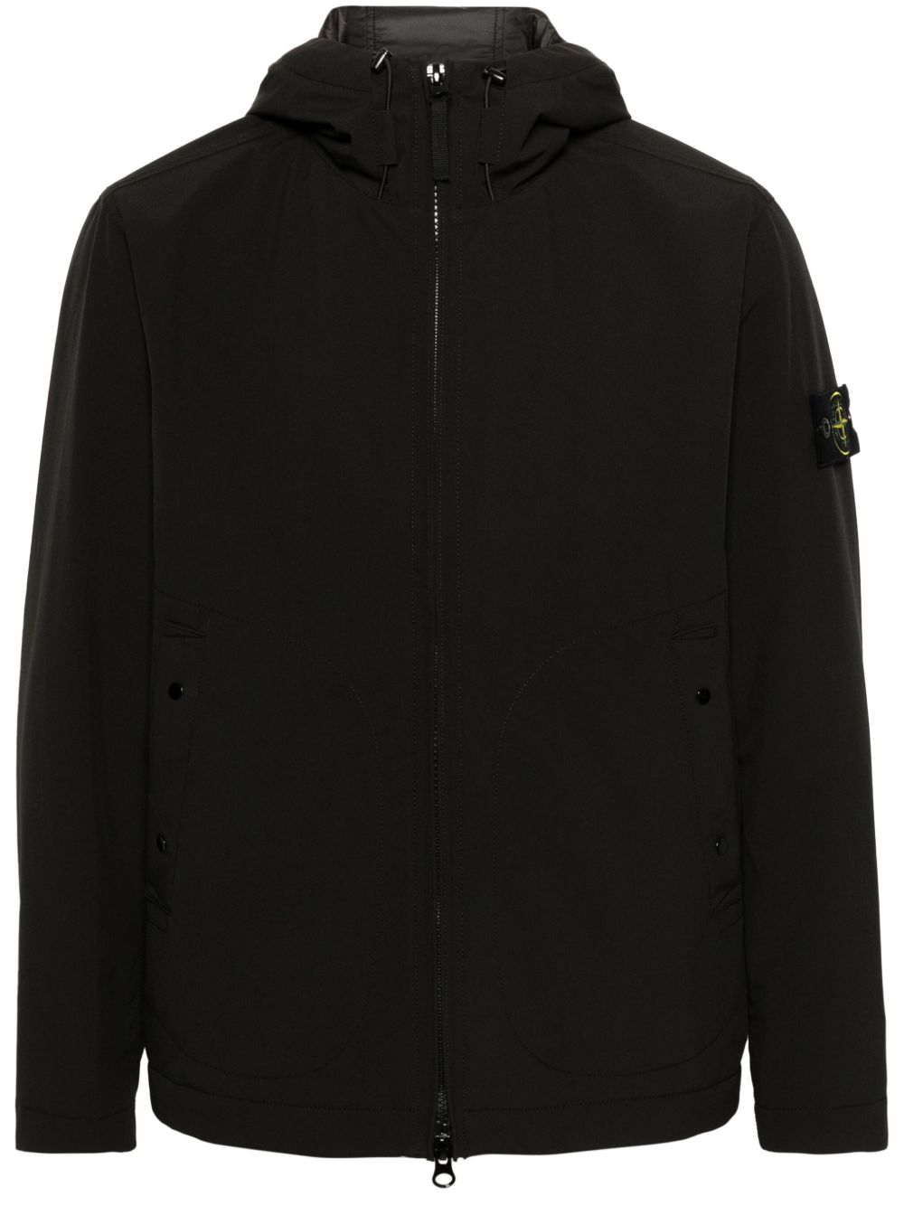 Stone Island 罗盘徽章连帽夹克 - 黑色