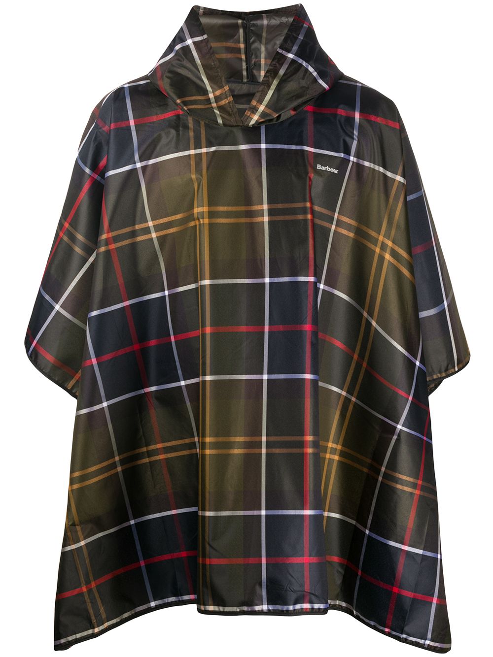 Barbour Sproof 格纹斗篷 - 绿色