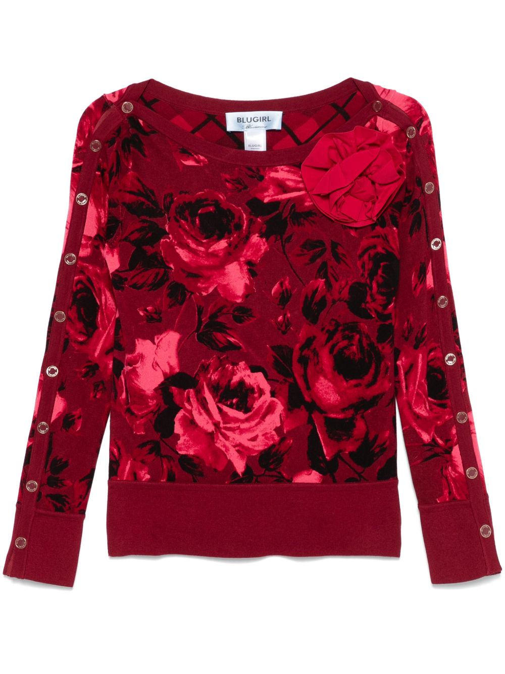 Blugirl Enchanted Roses 毛衣 - 红色