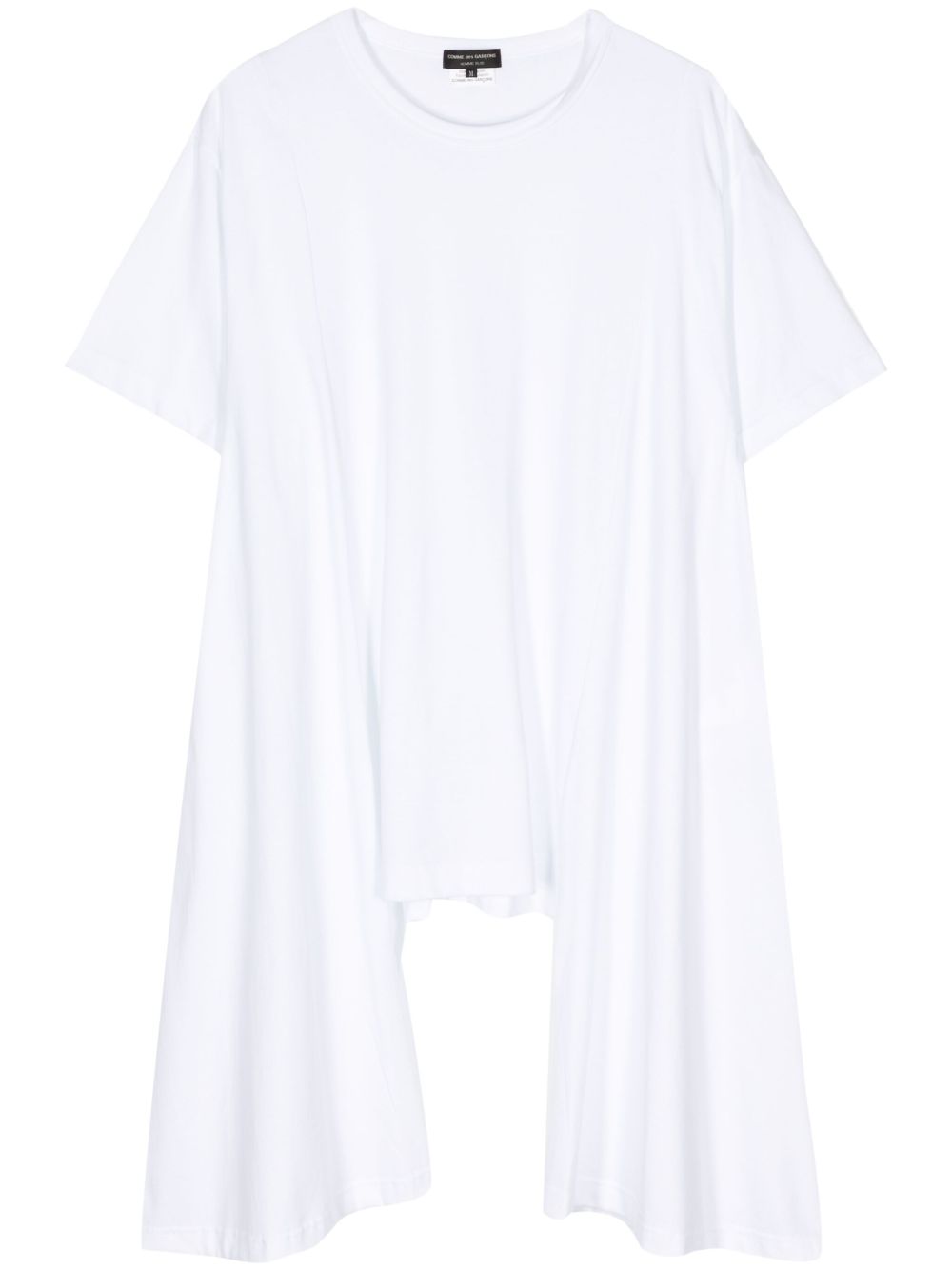 Comme des Garçons Homme Plus 垂坠细节棉T恤 - 白色