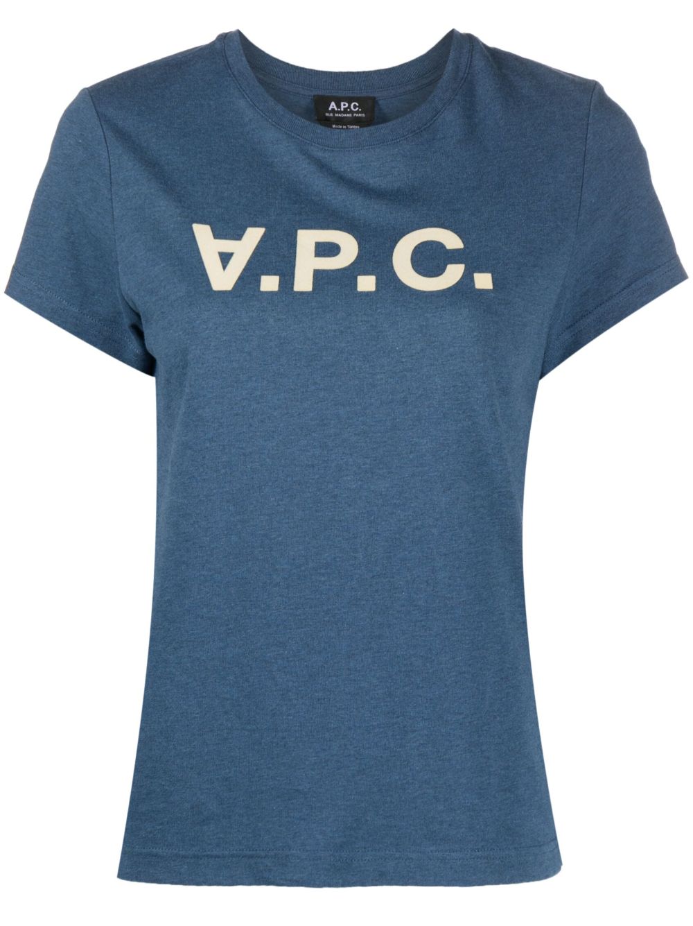A.P.C. VPC logo植绒棉T恤 - 蓝色