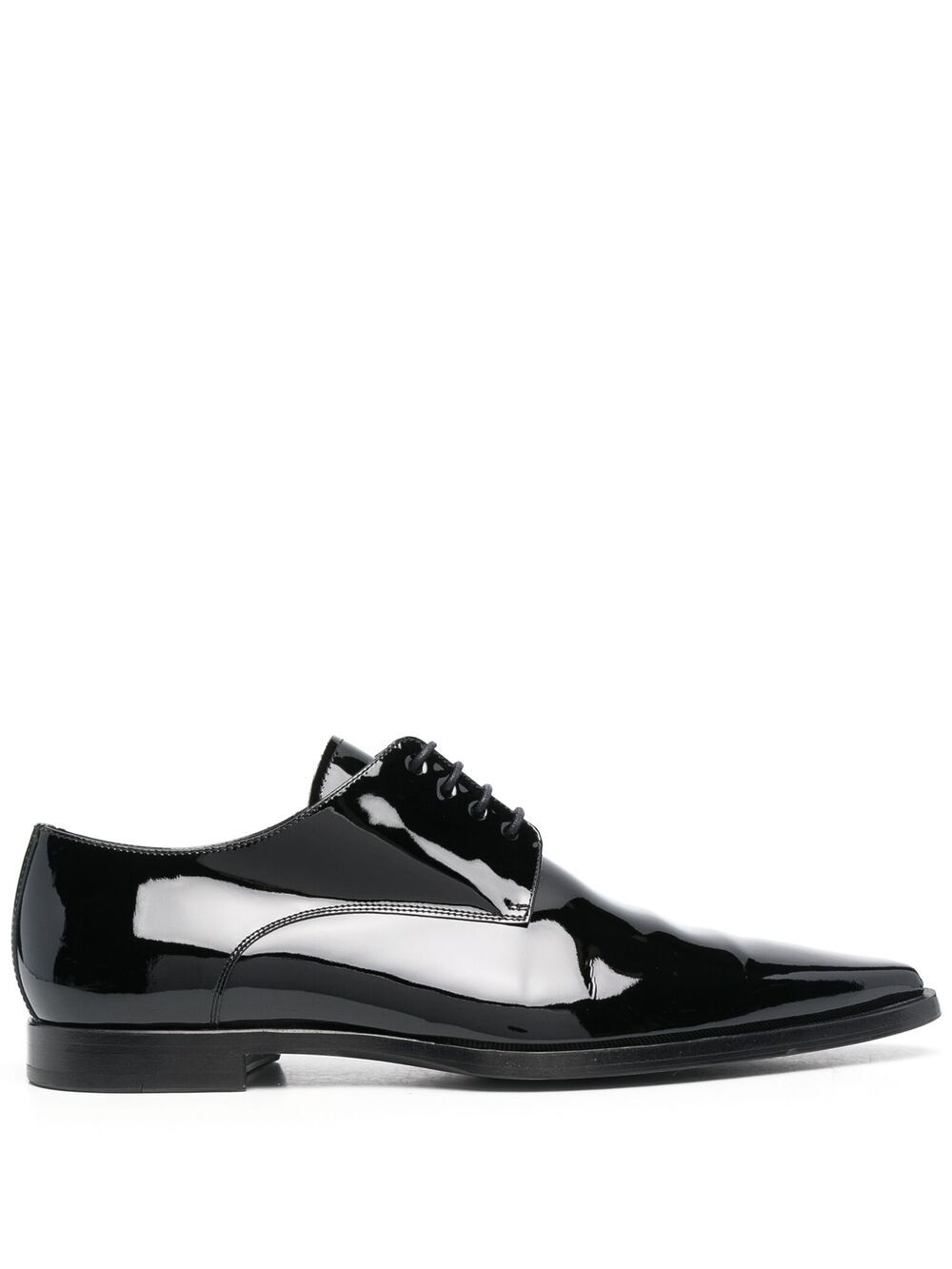 DSQUARED2 D2次方 亮面系带鞋 - 黑色