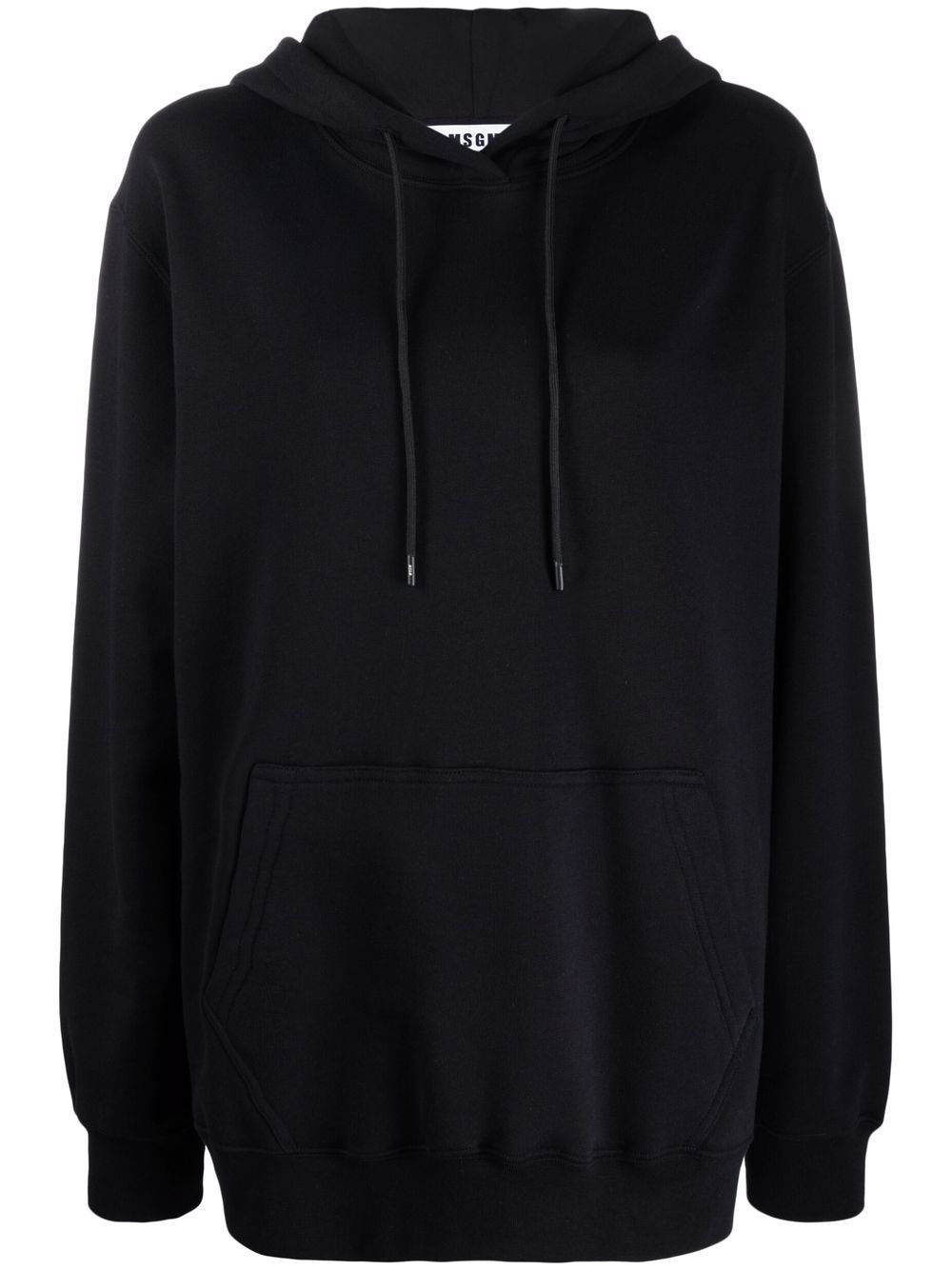 MSGM logo印花细节连帽衫 - 黑色