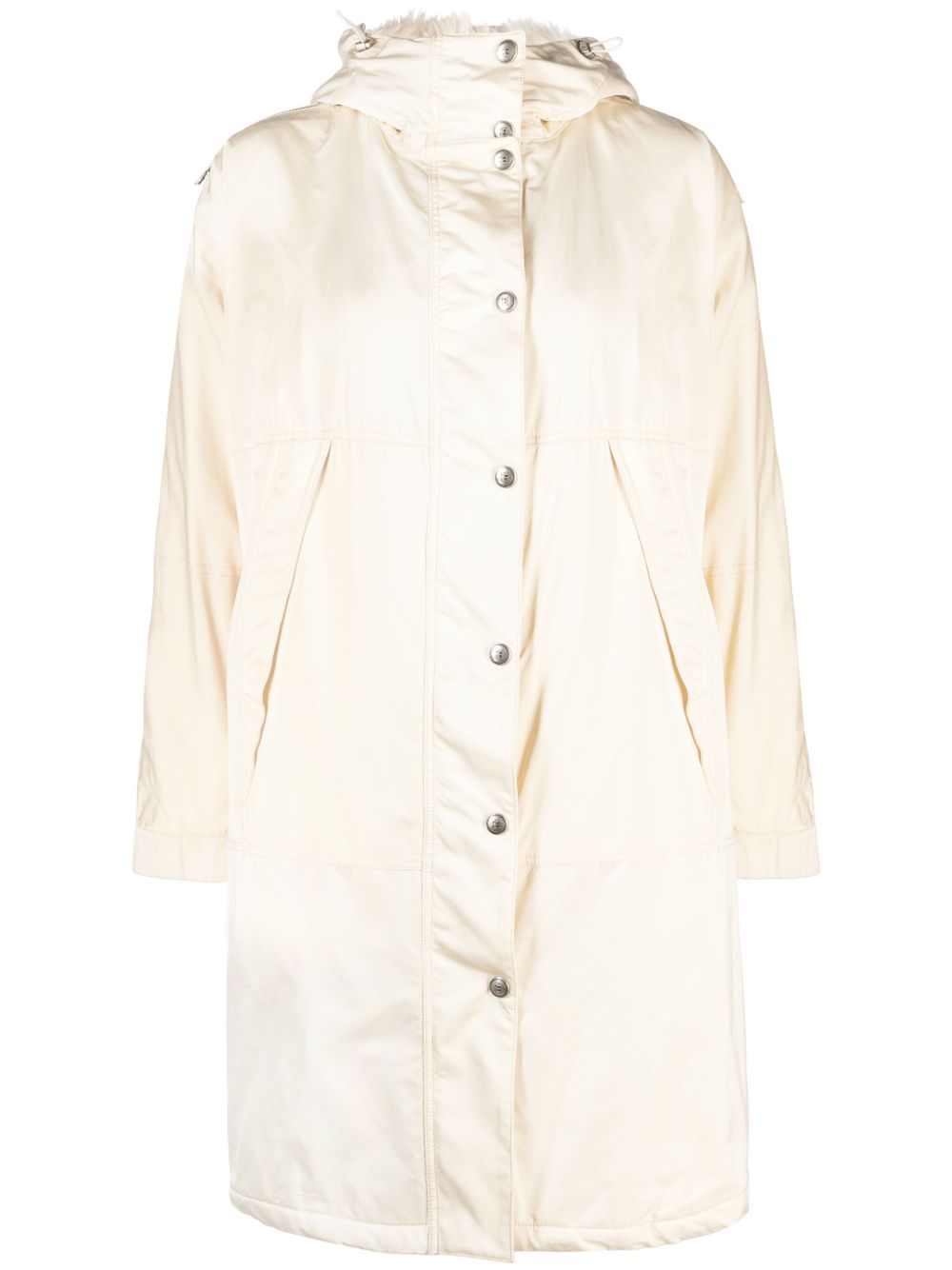 Ermanno Scervino 人造皮草连帽填充派克大衣 - 中性色