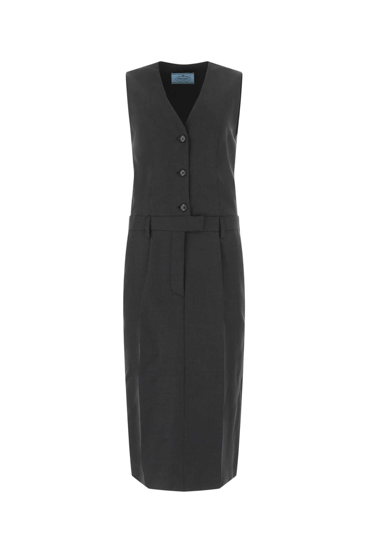 Prada Dark Grey Wool Dress
