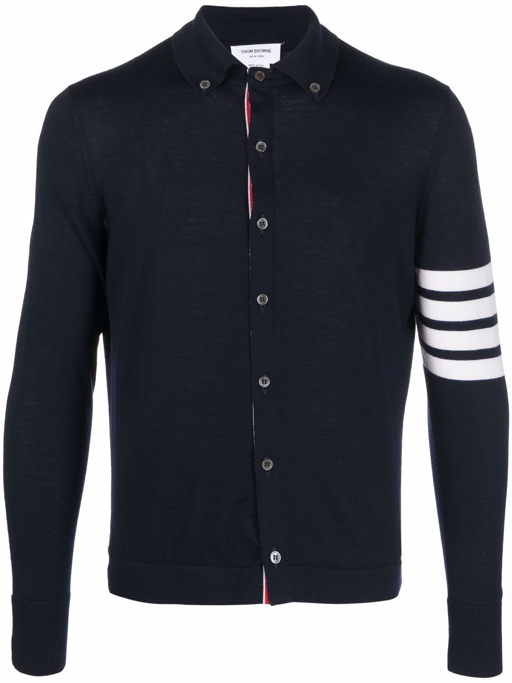 Thom Browne 四条纹polo衫 - 蓝色