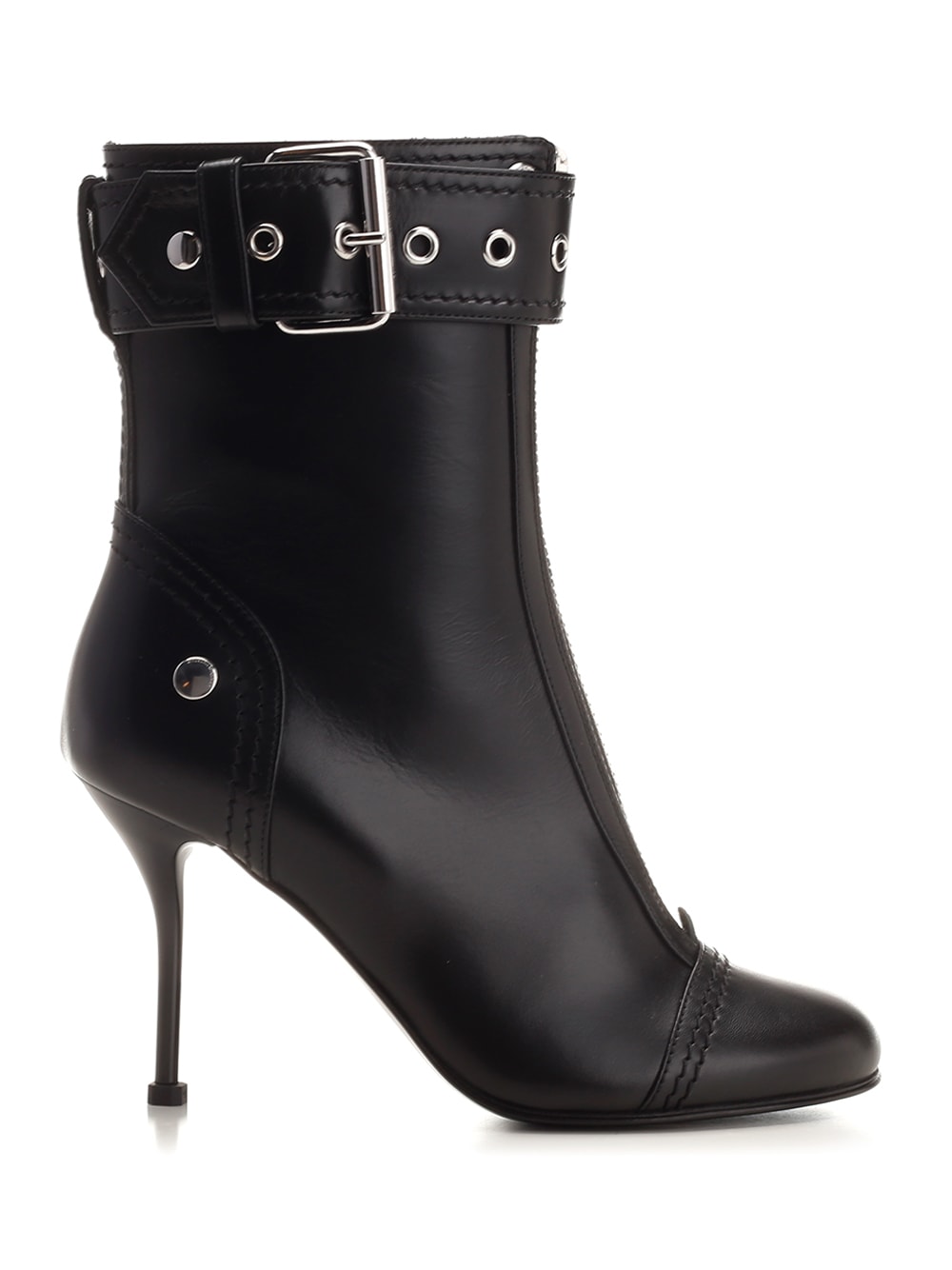 Alexander McQueen Leather Ankle Boots