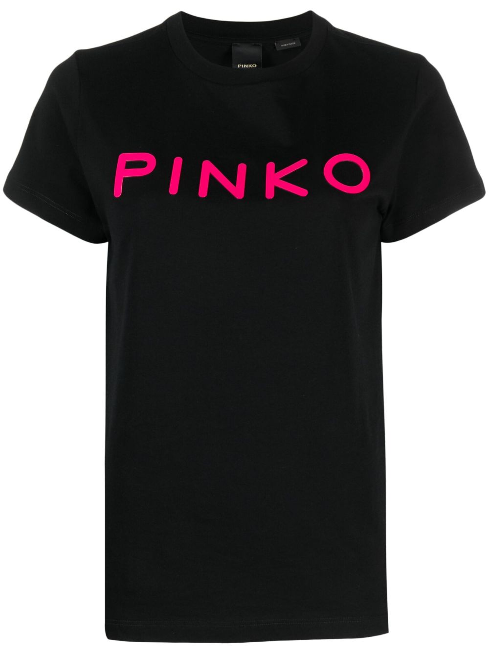 PINKO logo印花棉T恤 - 黑色