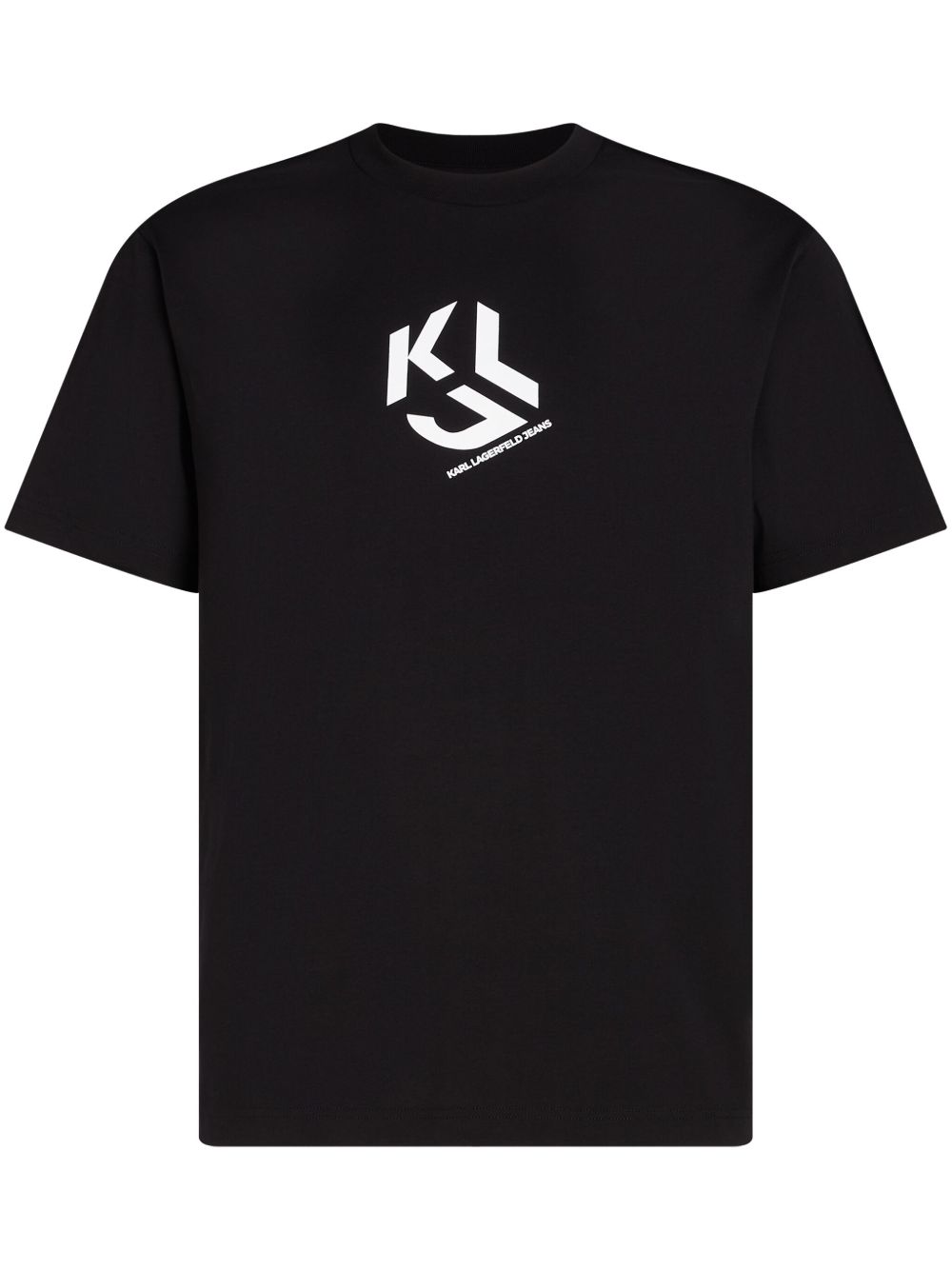 Karl Lagerfeld Jeans 经典logo印花T恤 - 黑色