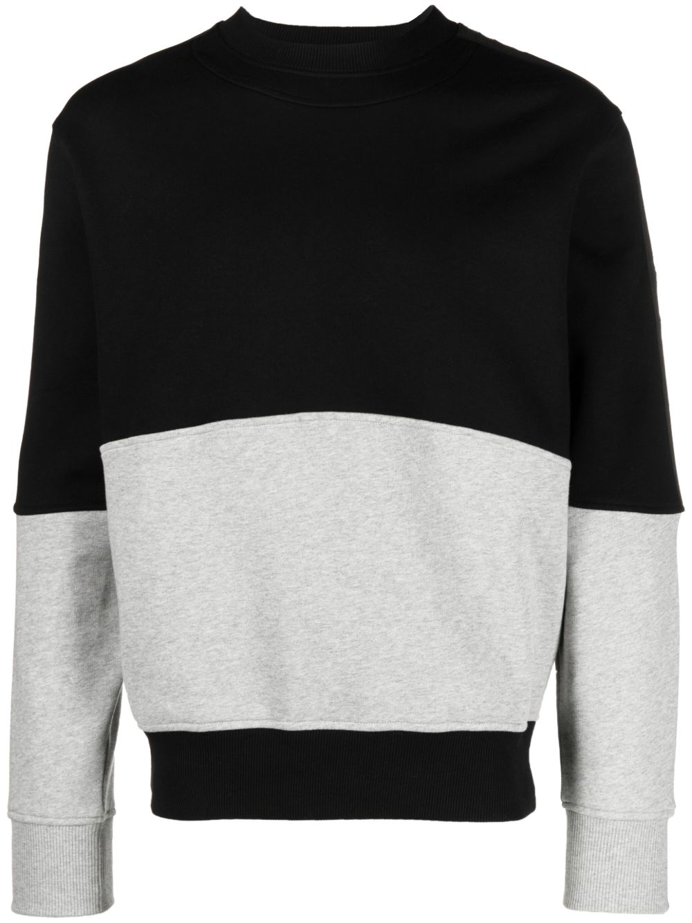 Versace Jeans Couture logo饰带拼色卫衣 - 黑色
